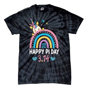 Happy Pi Day Math Teacher School  Rainbow Unicorn Tie-Dye T-Shirt