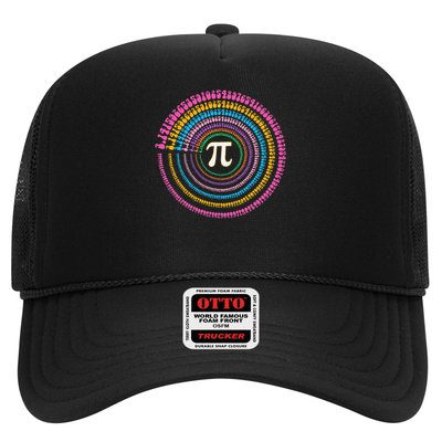 Happy Pi Day Funny Pi Day Spiral Pi Math Colorful Pi 3 Trucker Hat