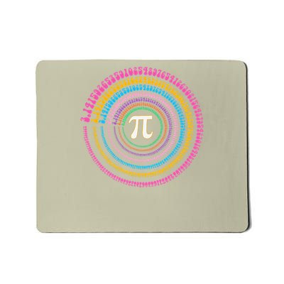 Happy Pi Day Funny Pi Day Spiral Pi Math Colorful Pi 3 Mousepad