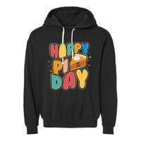 Happy Pi Day 3 14 Pie Slice March 14 Garment-Dyed Fleece Hoodie
