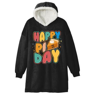 Happy Pi Day 3 14 Pie Slice March 14 Hooded Wearable Blanket