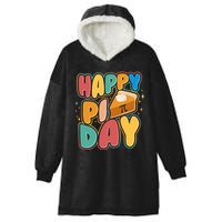 Happy Pi Day 3 14 Pie Slice March 14 Hooded Wearable Blanket