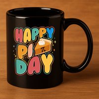 Happy Pi Day 3 14 Pie Slice March 14 11oz C Handle Ceramic Mug