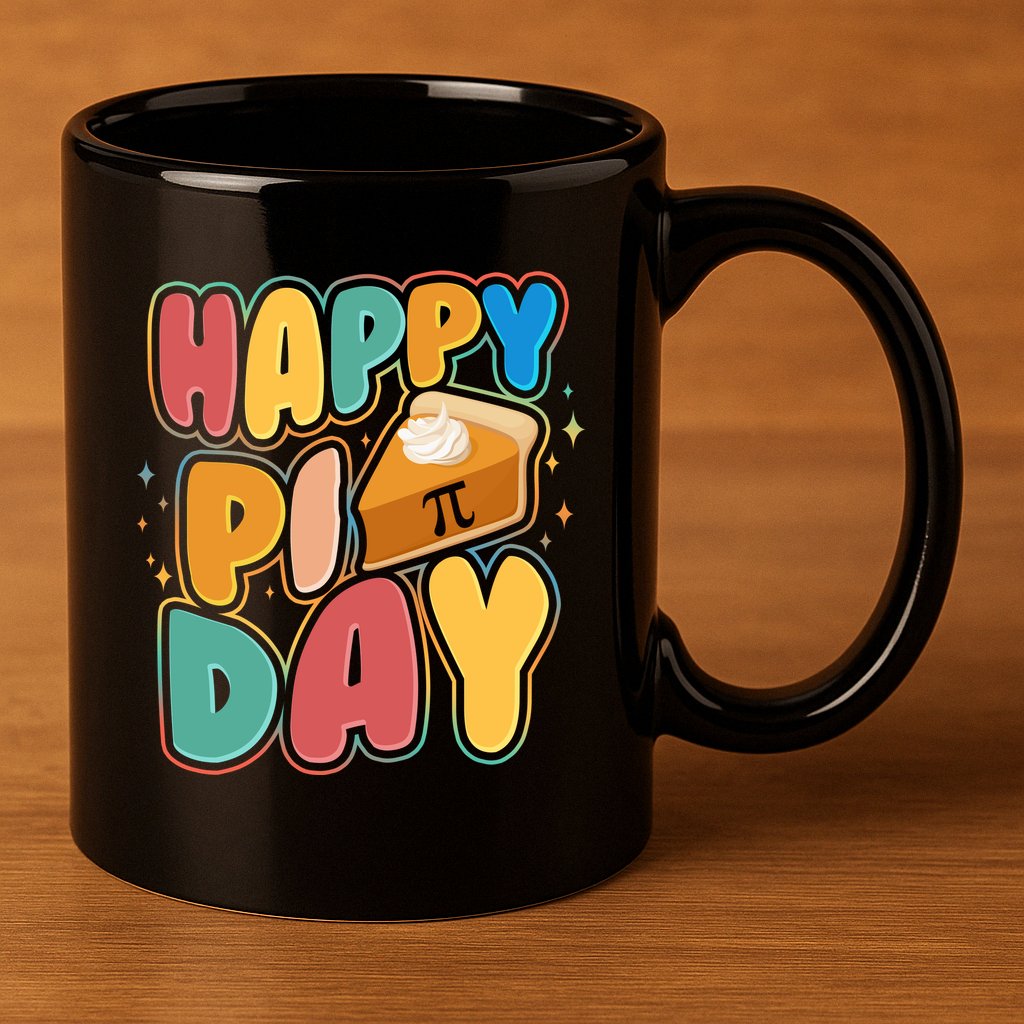 Happy Pi Day 3 14 Pie Slice March 14 11oz C Handle Ceramic Mug