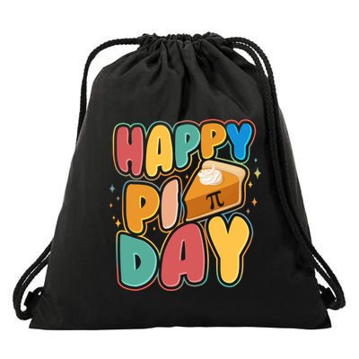 Happy Pi Day 3 14 Pie Slice March 14 Drawstring Bag