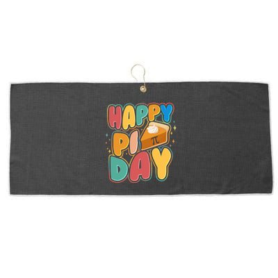 Happy Pi Day 3 14 Pie Slice March 14 Large Microfiber Waffle Golf Towel