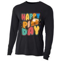Happy Pi Day 3 14 Pie Slice March 14 Cooling Performance Long Sleeve Crew