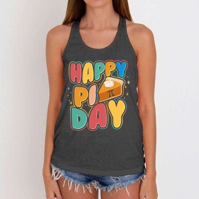 Happy Pi Day 3 14 Pie Slice March 14 Women's Knotted Racerback Tank