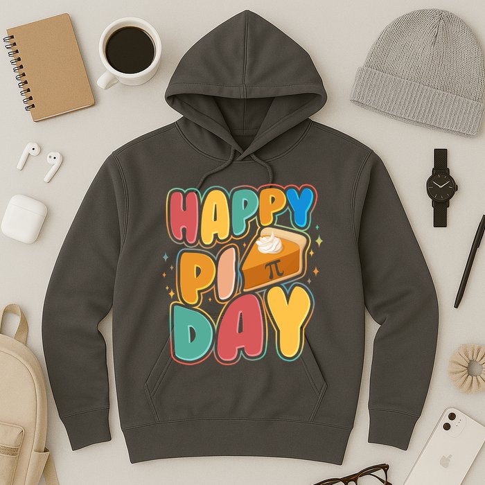 Happy Pi Day 3 14 Pie Slice March 14 Hoodie