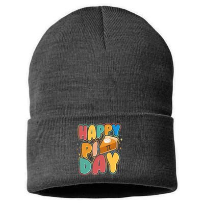 Happy Pi Day 3 14 Pie Slice March 14 Sustainable Knit Beanie