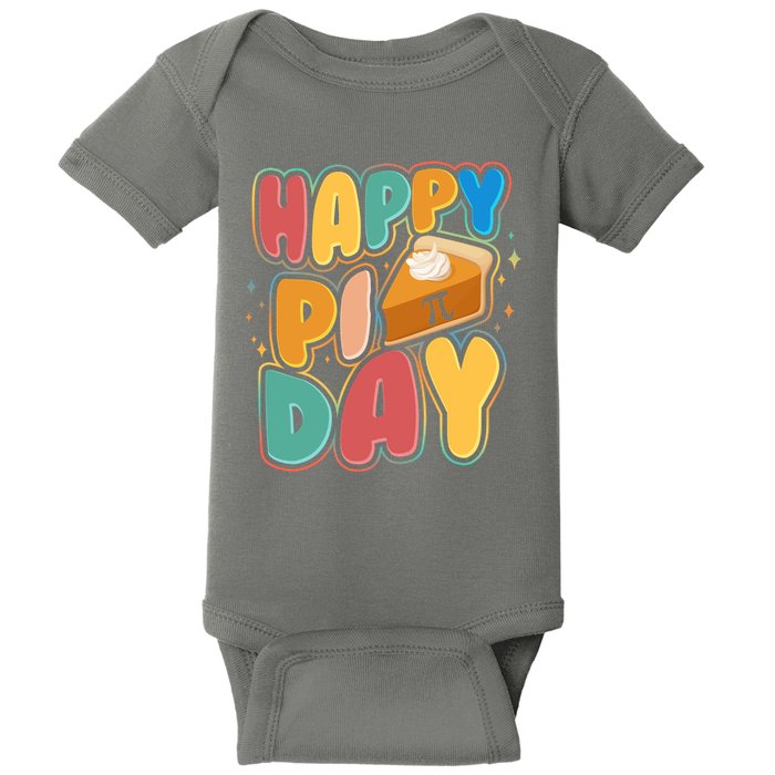 Happy Pi Day 3 14 Pie Slice March 14 Baby Bodysuit