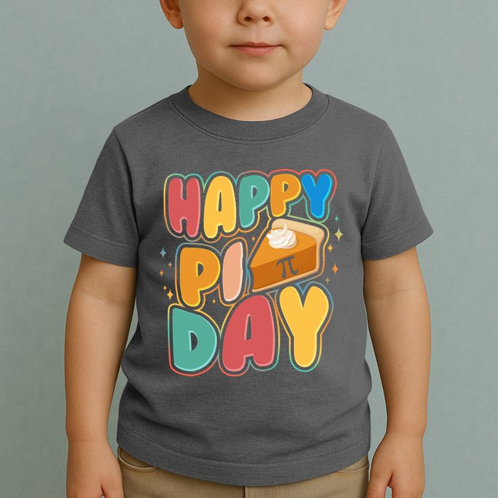 Happy Pi Day 3 14 Pie Slice March 14 Toddler T-Shirt