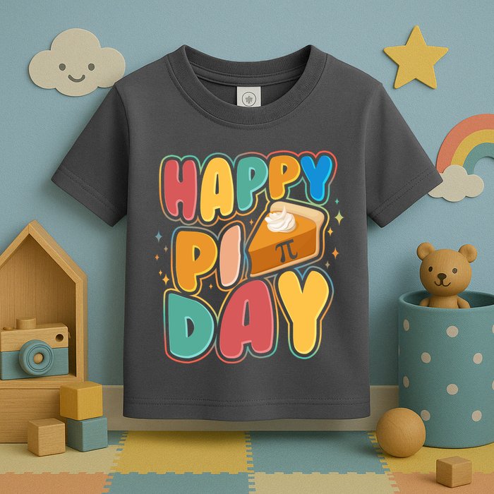 Happy Pi Day 3 14 Pie Slice March 14 Toddler T-Shirt