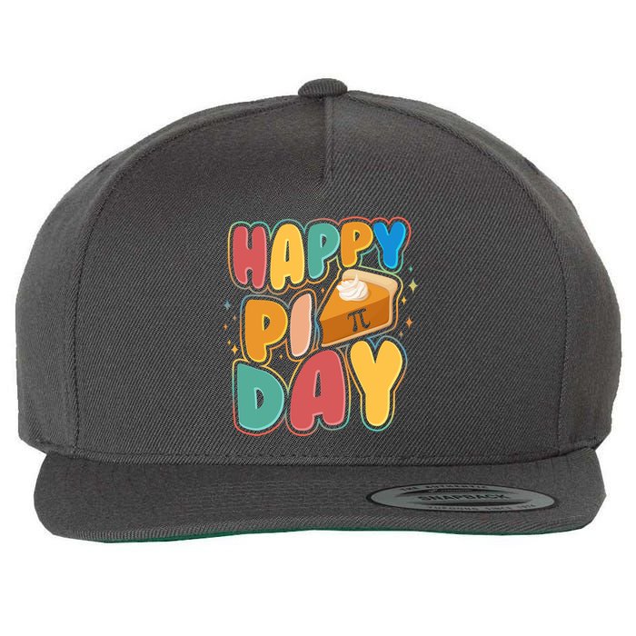 Happy Pi Day 3 14 Pie Slice March 14 Wool Snapback Cap