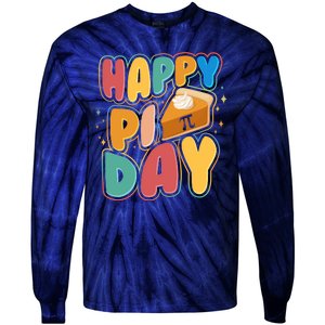 Happy Pi Day 3 14 Pie Slice March 14 Tie-Dye Long Sleeve Shirt