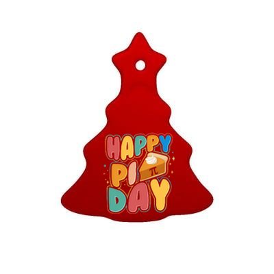 Happy Pi Day 3 14 Pie Slice March 14 Ceramic Tree Ornament