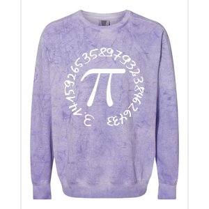 Happy Pi Day March 14 Circular 3.14 Many Digits Science Math Colorblast Crewneck Sweatshirt