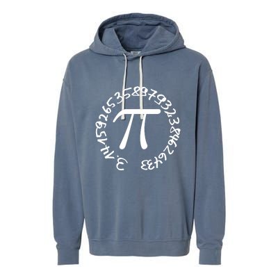 Happy Pi Day March 14 Circular 3.14 Many Digits Science Math Garment-Dyed Fleece Hoodie