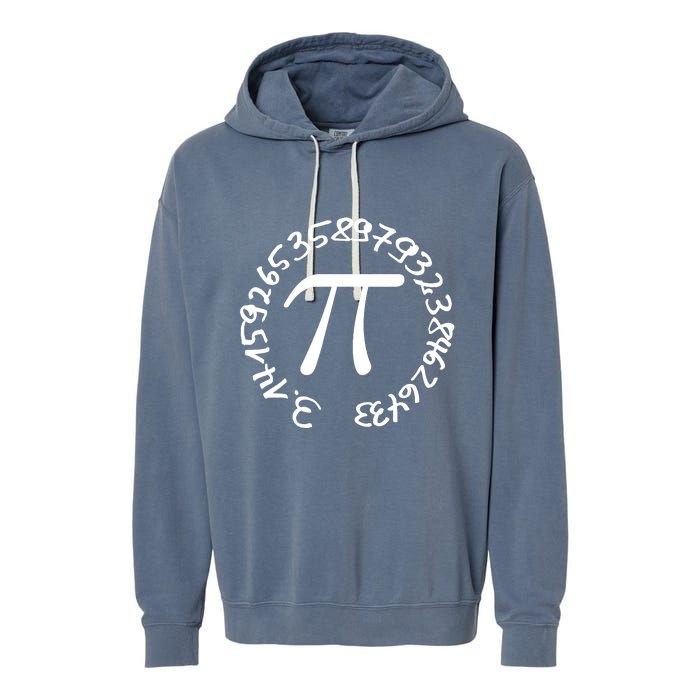 Happy Pi Day March 14 Circular 3.14 Many Digits Science Math Garment-Dyed Fleece Hoodie