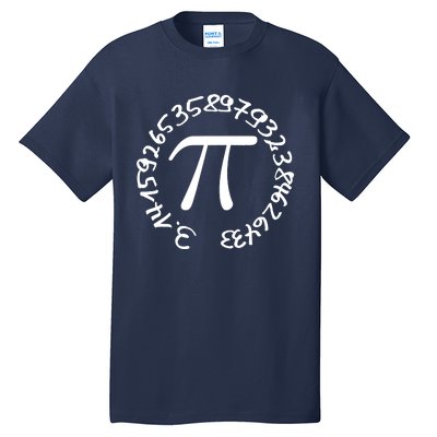 Happy Pi Day March 14 Circular 3.14 Many Digits Science Math Tall T-Shirt