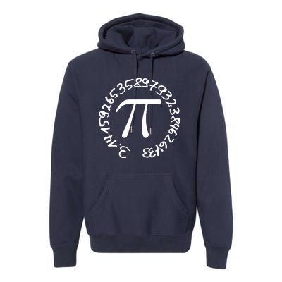 Happy Pi Day March 14 Circular 3.14 Many Digits Science Math Premium Hoodie