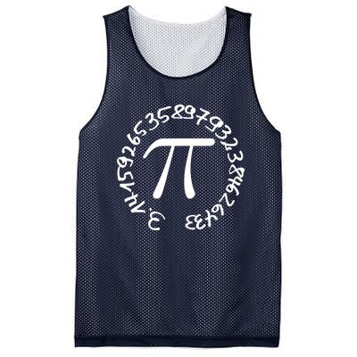 Happy Pi Day March 14 Circular 3.14 Many Digits Science Math Mesh Reversible Basketball Jersey Tank