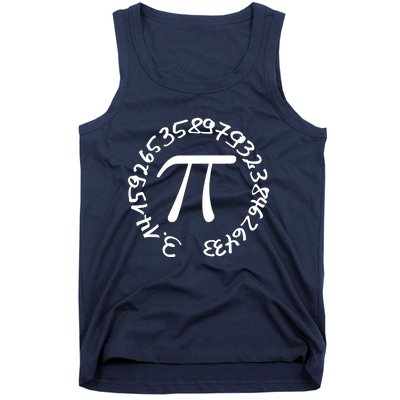 Happy Pi Day March 14 Circular 3.14 Many Digits Science Math Tank Top