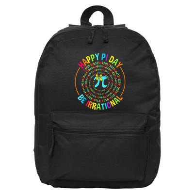 Happy Pi Day Funny Math Coach Teacher Pi Day Coquette Bow 16 in Basic Backpack
