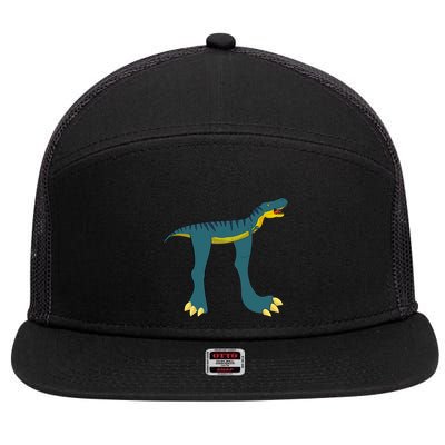 Happy Pi Day Dino Dinosaur T Rex Math Lover Boy Girl 7 Panel Mesh Trucker Snapback Hat