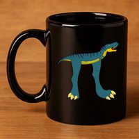 Happy Pi Day Dino Dinosaur T Rex Math Lover Boy Girl 11oz C Handle Ceramic Mug