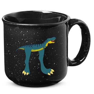 Happy Pi Day Dino Dinosaur T Rex Math Lover Boy Girl 15oz Campfire Ceramic Mug