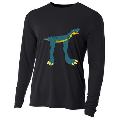 Happy Pi Day Dino Dinosaur T Rex Math Lover Boy Girl Cooling Performance Long Sleeve Crew