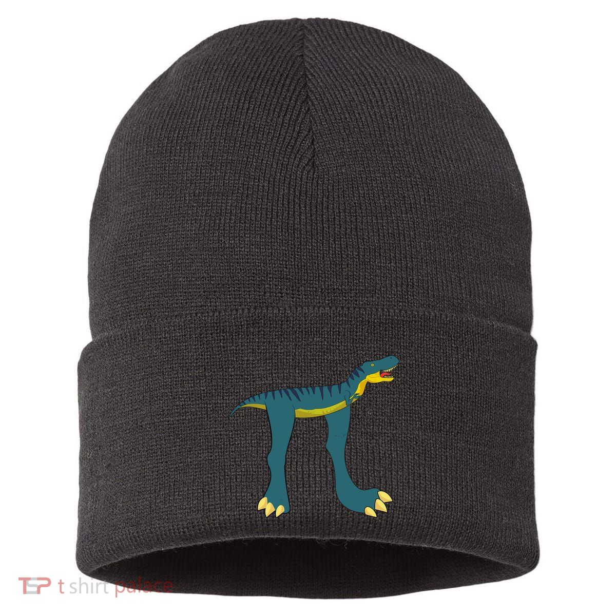 Happy Pi Day Dino Dinosaur T Rex Math Lover Boy Girl Sustainable Knit Beanie