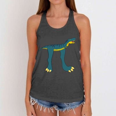 Happy Pi Day Dino Dinosaur T Rex Math Lover Boy Girl Women's Knotted Racerback Tank