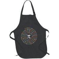 Happy Pi Day Funny Pi Day Spiral Pi Math 3.14 Full-Length Apron With Pockets