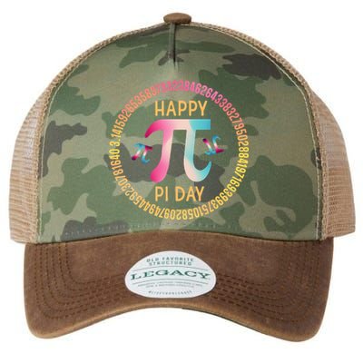 Happy Pi Day Mathematischer Mathematiklehrer Pi 3.14 Legacy Tie Dye Trucker Hat