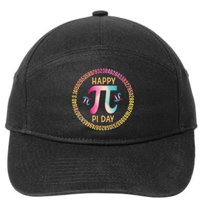 Happy Pi Day Mathematischer Mathematiklehrer Pi 3.14 7-Panel Snapback Hat