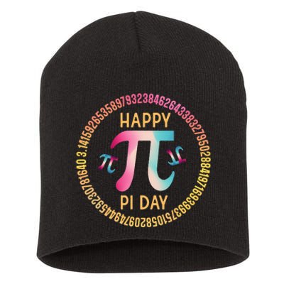 Happy Pi Day Mathematischer Mathematiklehrer Pi 3.14 Short Acrylic Beanie