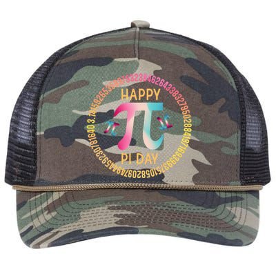 Happy Pi Day Mathematischer Mathematiklehrer Pi 3.14 Retro Rope Trucker Hat Cap