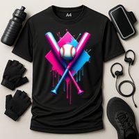 Home Plate Drip Ice Cream Softball Baseball Cooling Performance Crew T-Shirt