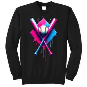 Home Plate Drip Ice Cream Softball Baseball Sweatshirt