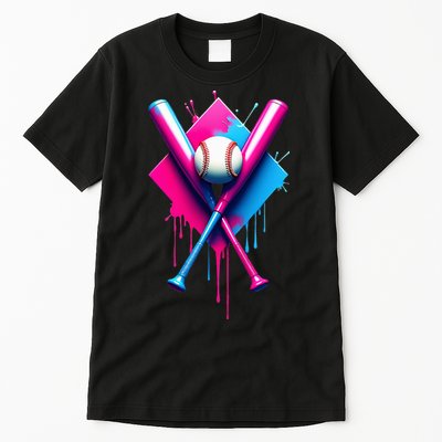 Home Plate Drip Ice Cream Softball Baseball Tall T-Shirt
