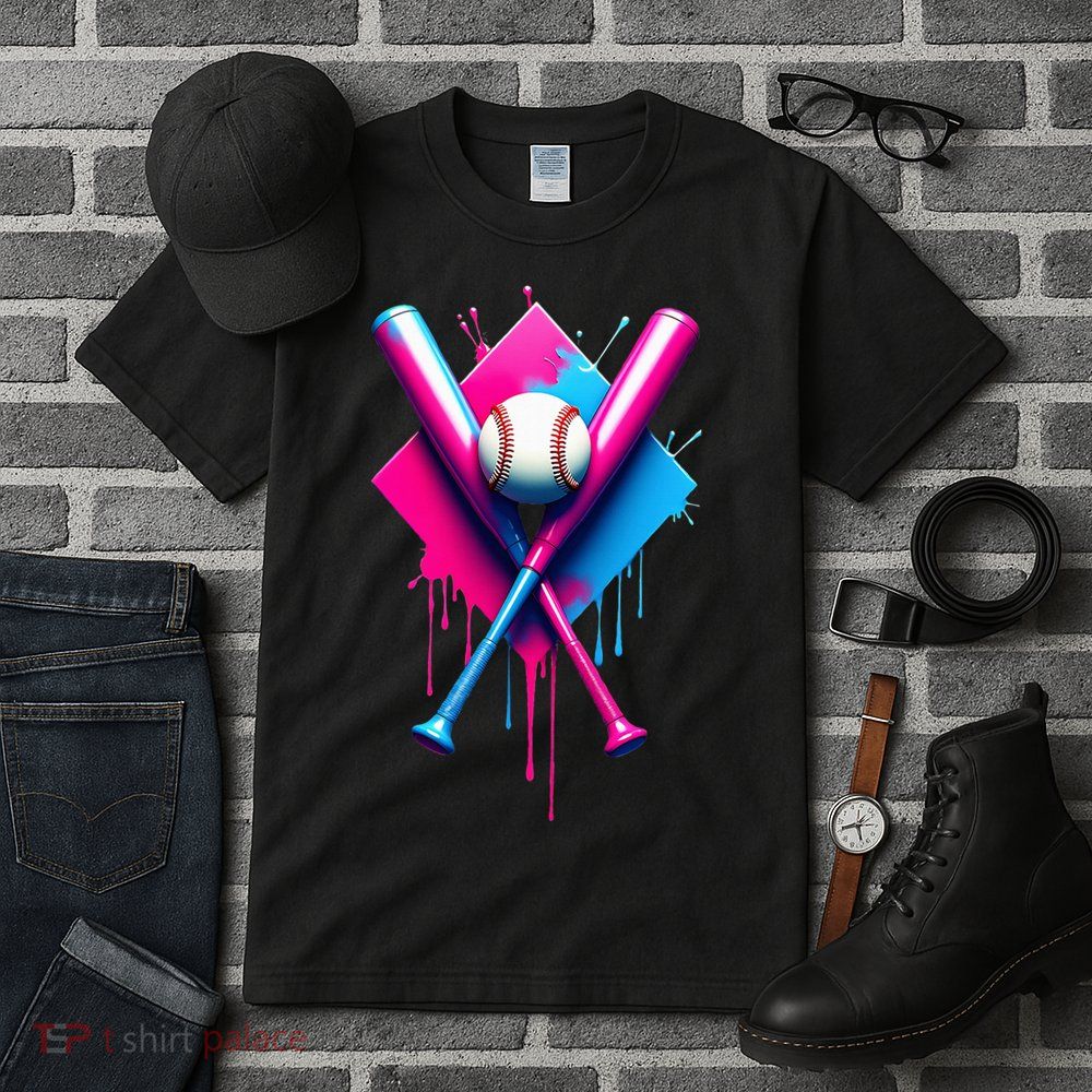 Home Plate Drip Ice Cream Softball Baseball Tall T-Shirt
