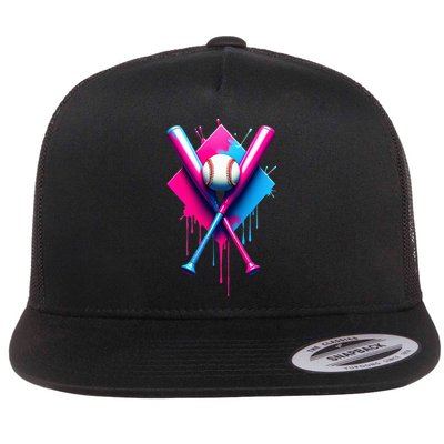 Home Plate Drip Ice Cream Softball Baseball Flatbill Hat