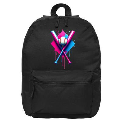 Home Plate Drip Ice Cream Softball Baseball 16 in Basic Backpack