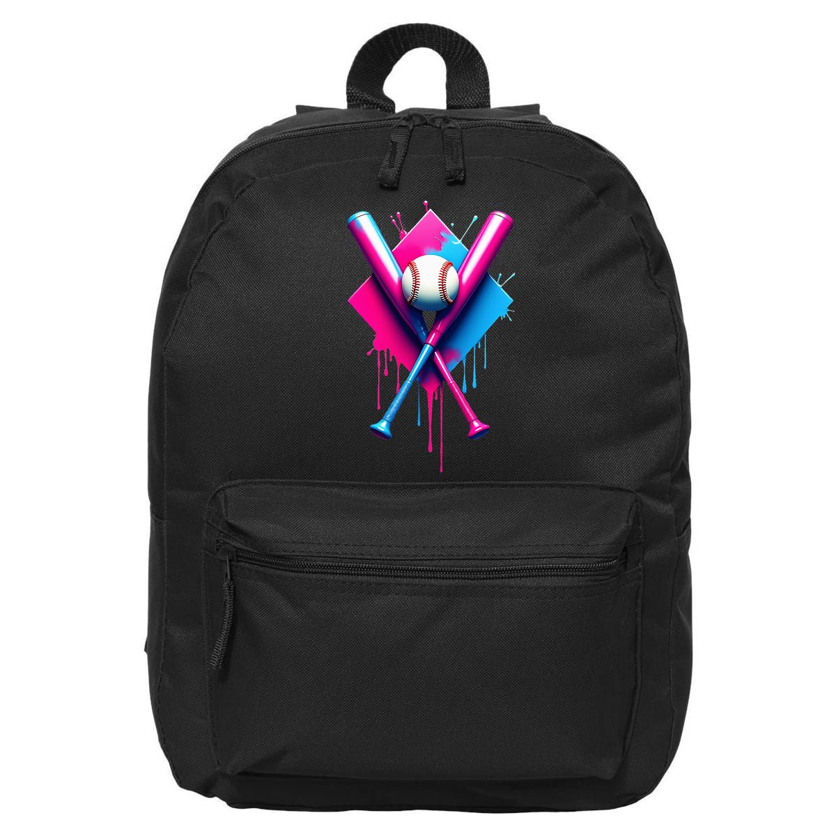 Home Plate Drip Ice Cream Softball Baseball 16 in Basic Backpack