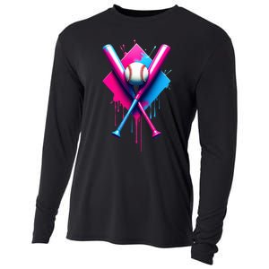 Home Plate Drip Ice Cream Softball Baseball Cooling Performance Long Sleeve Crew