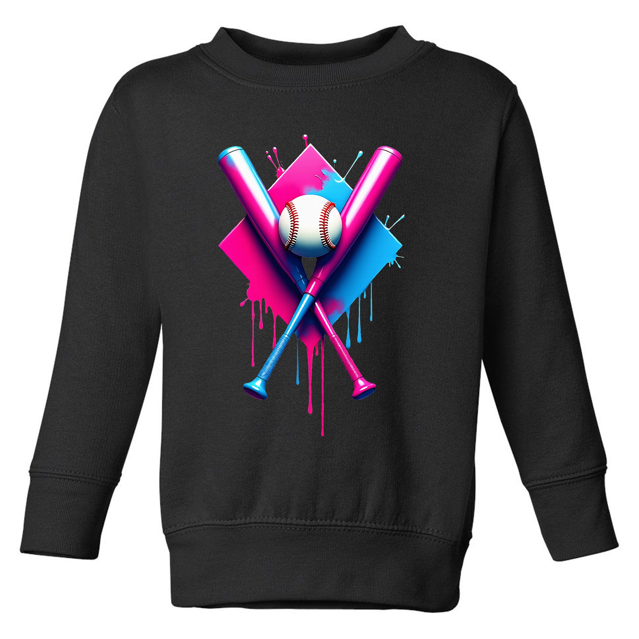 Home Plate Drip Ice Cream Softball Baseball Toddler Sweatshirt