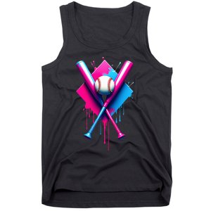 Home Plate Drip Ice Cream Softball Baseball Tank Top