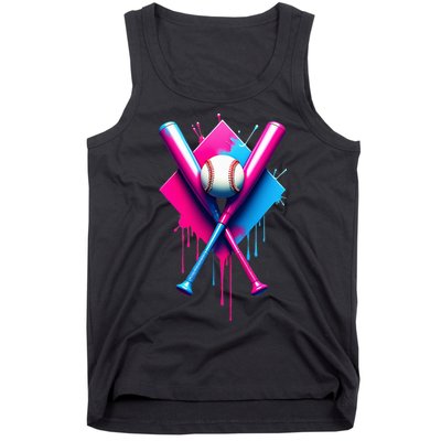 Home Plate Drip Ice Cream Softball Baseball Tank Top